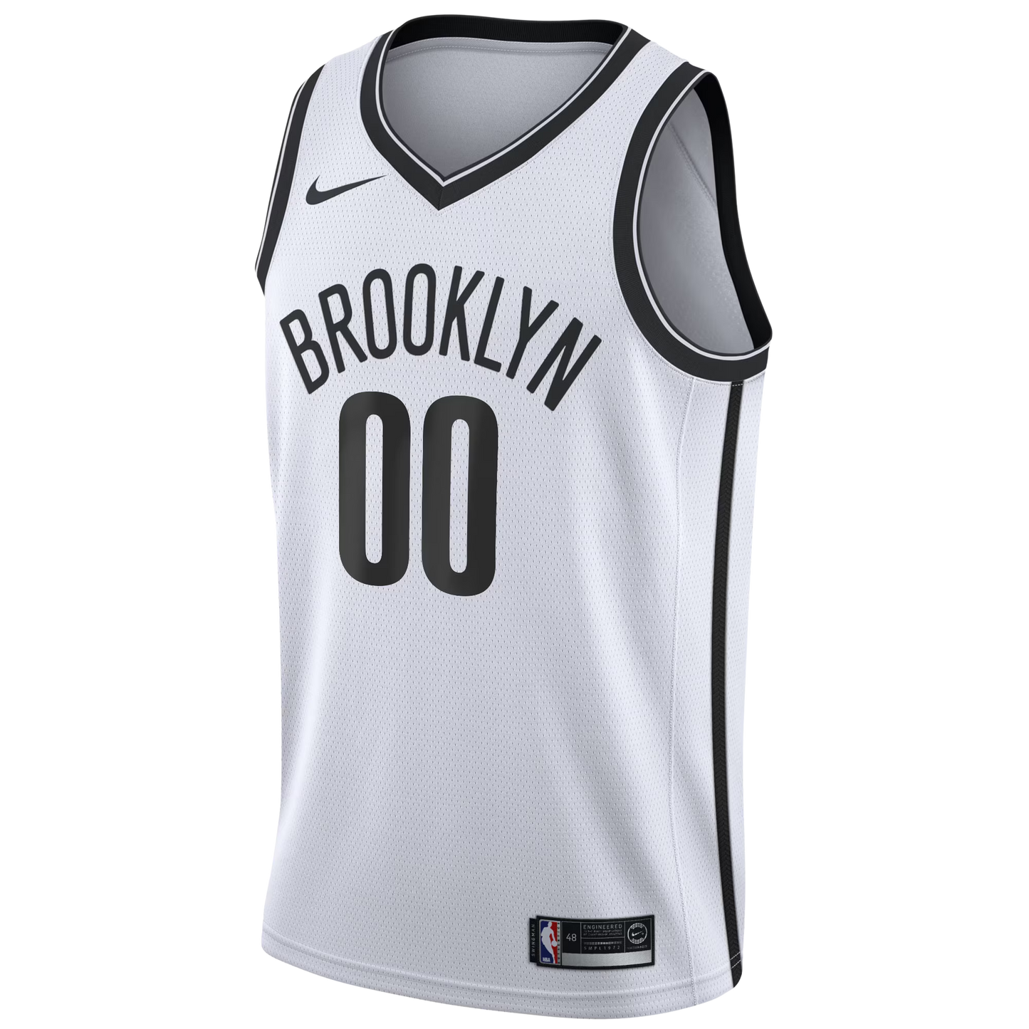 Brooklyn Nets White Association Jersey Custom