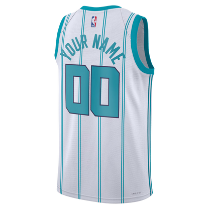 Charlotte Hornets White Association Jersey Custom