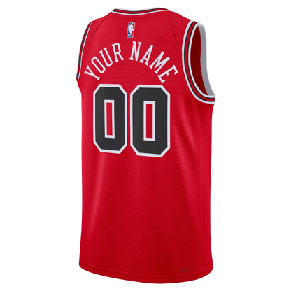 Chicago Bulls Red Icon Jersey Custom