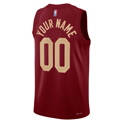 Cleveland Cavaliers Burgundy Icon Jersey Custom