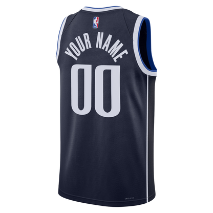 Dallas Mavericks Navy Statement Jersey Custom