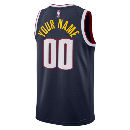 Denver Nuggets Navy Icon Jersey Custom