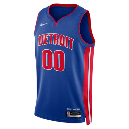 Detroit Pistons Blue Icon Jersey Custom