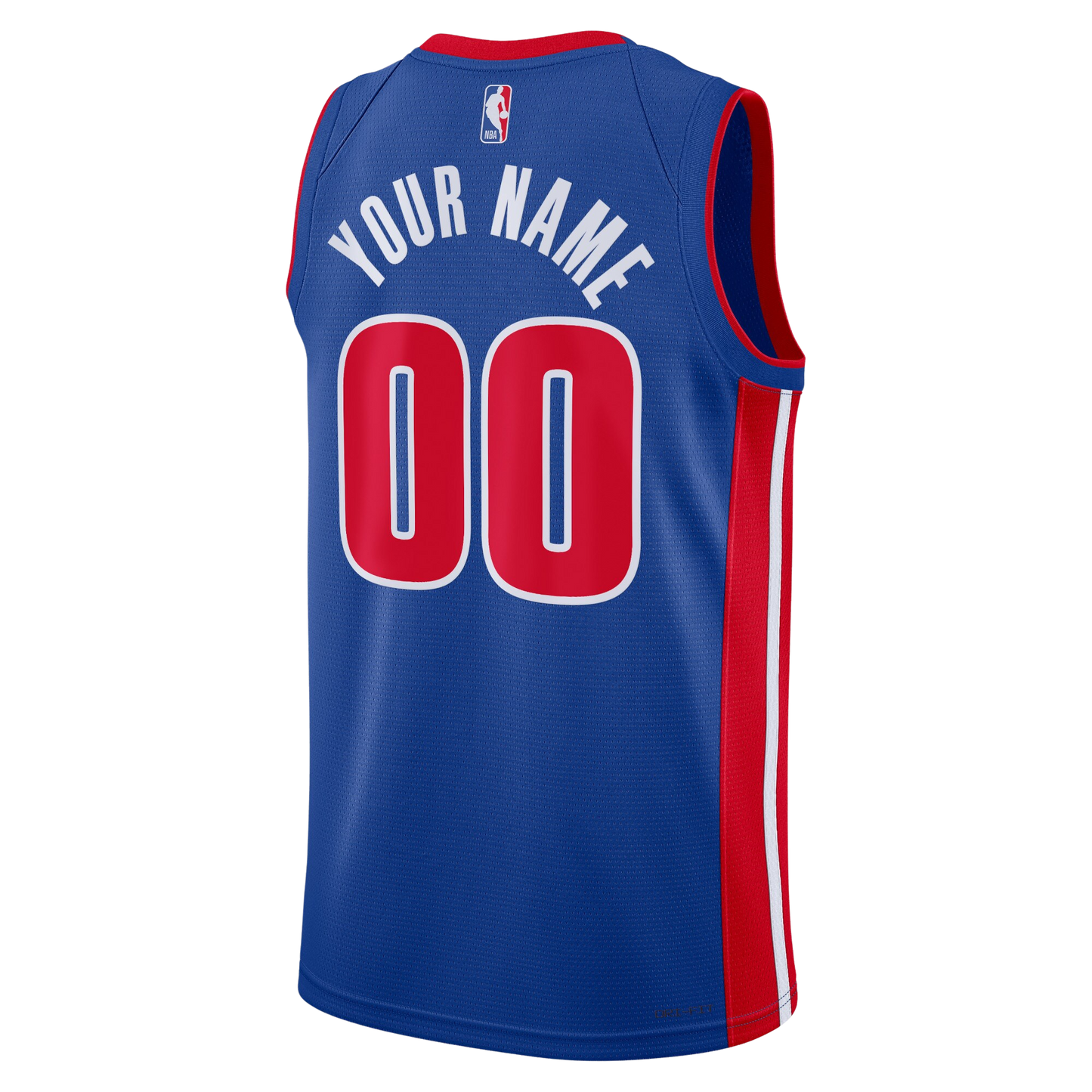 Detroit Pistons Blue Icon Jersey Custom