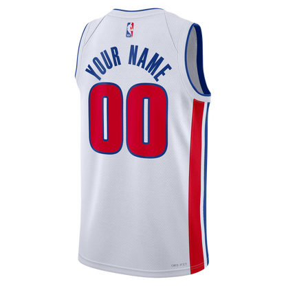 Detroit Pistons White Association Jersey Custom