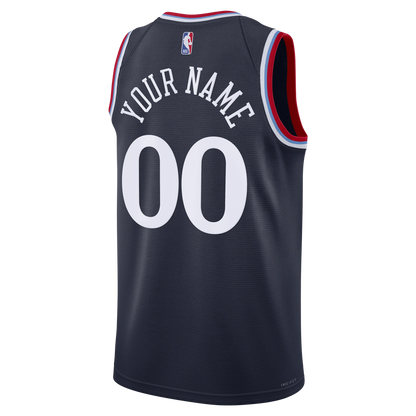 LA Clippers Navy Icon Jersey Custom