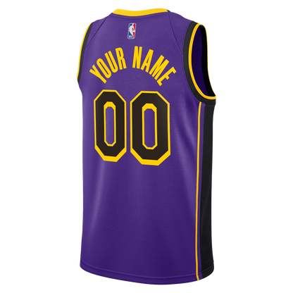 Los Angeles Lakers Purple Statement Jersey Custom