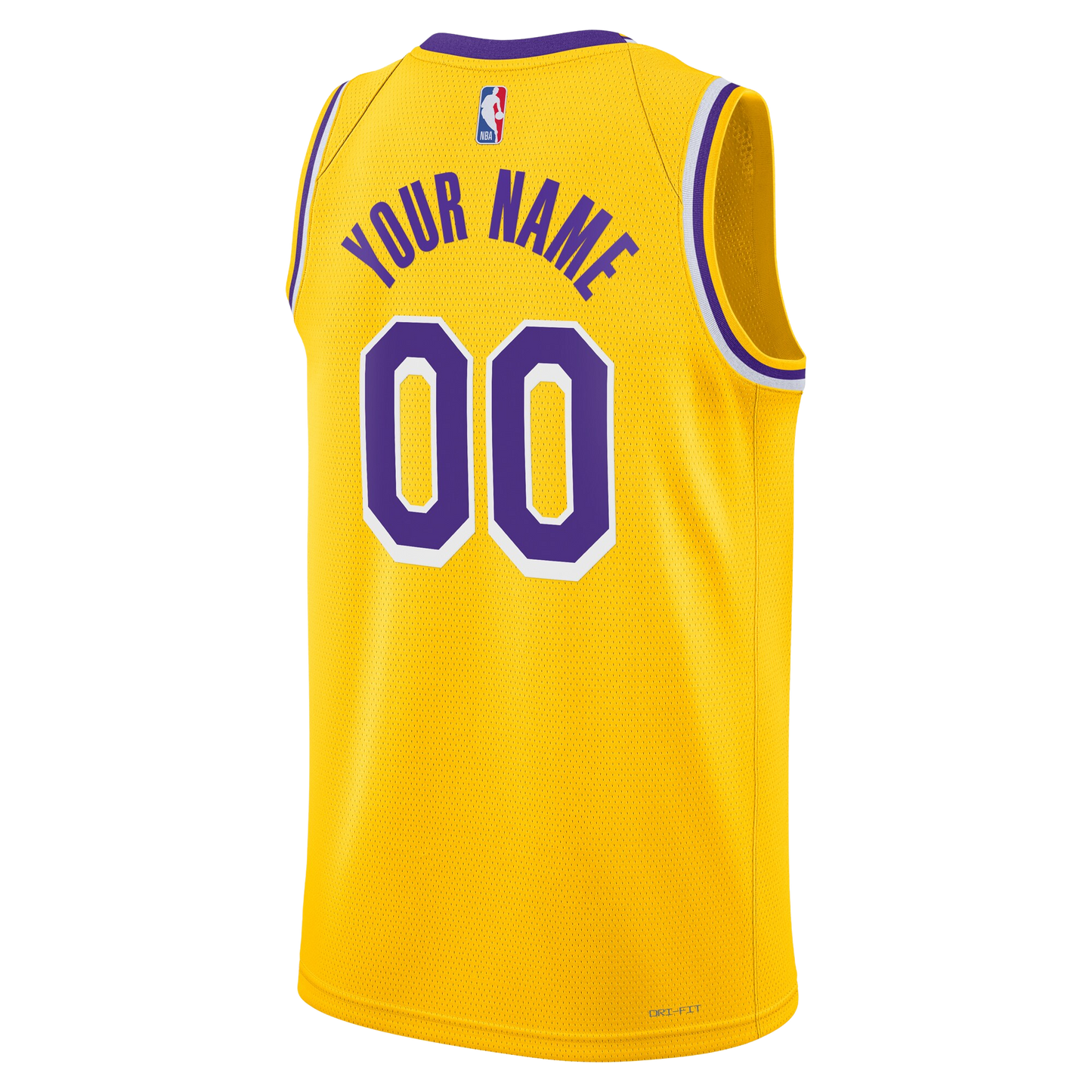 Los Angeles Lakers Yellow Gold Icon Jersey Custom