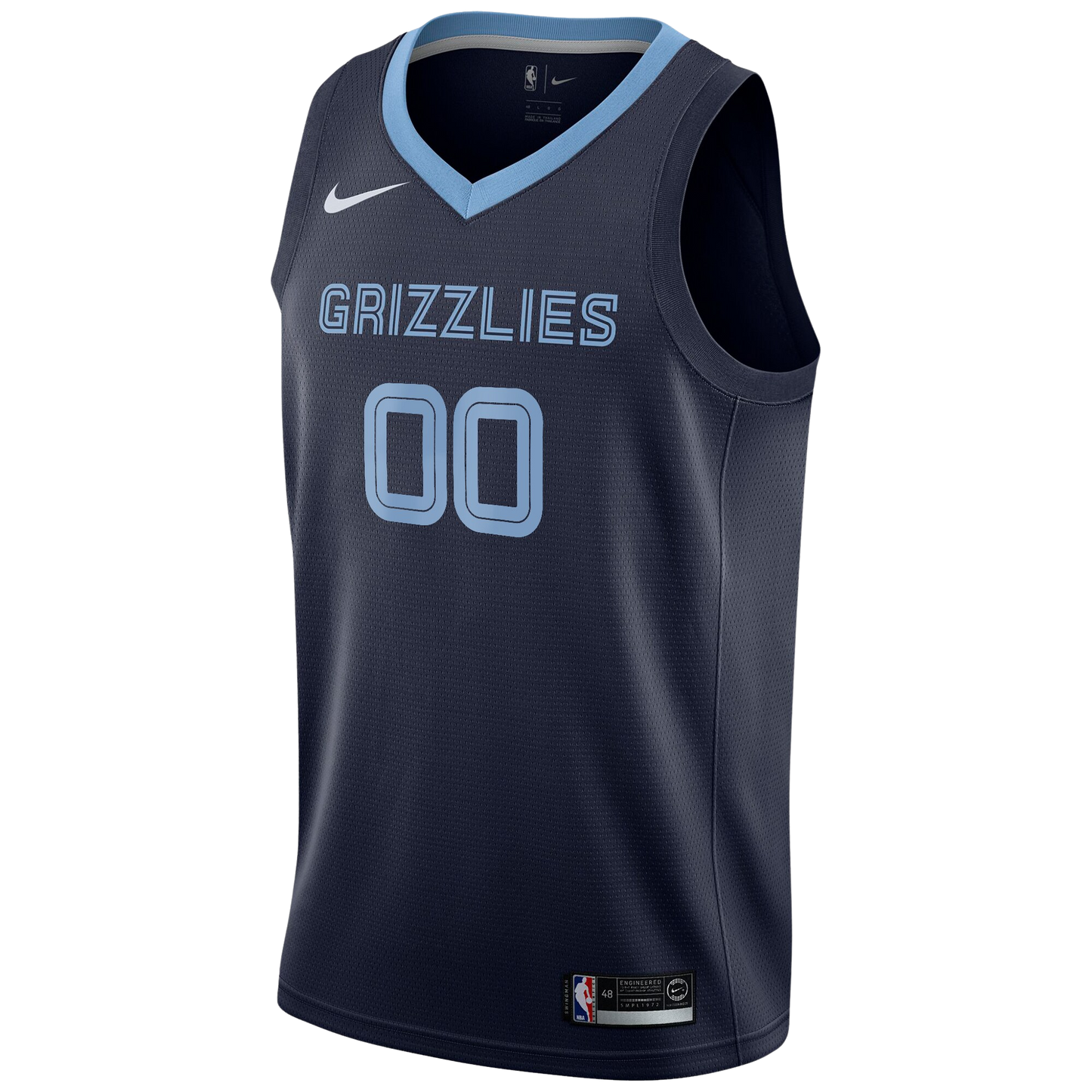 Memphis Grizzlies Navy Icon Jersey Custom