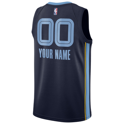 Memphis Grizzlies Navy Icon Jersey Custom