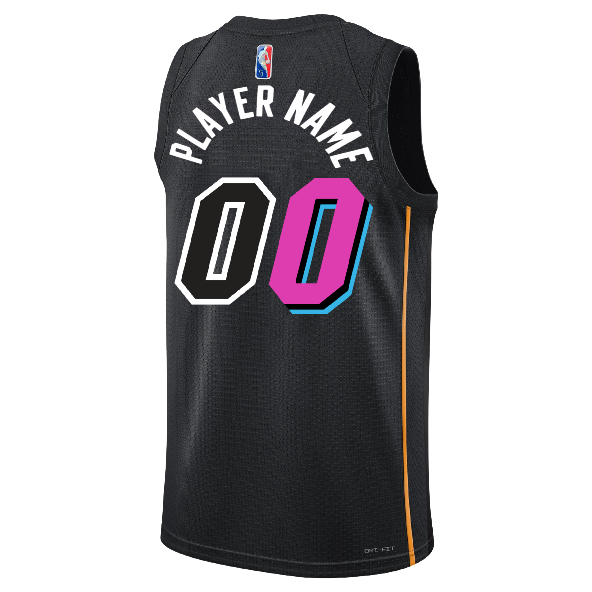 Miami Heat Black Mashup Jersey Custom