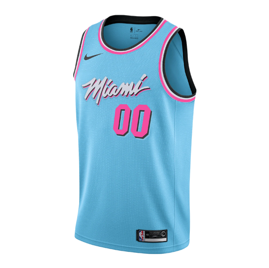 Miami Heat Blue ViceWave Jersey Custom