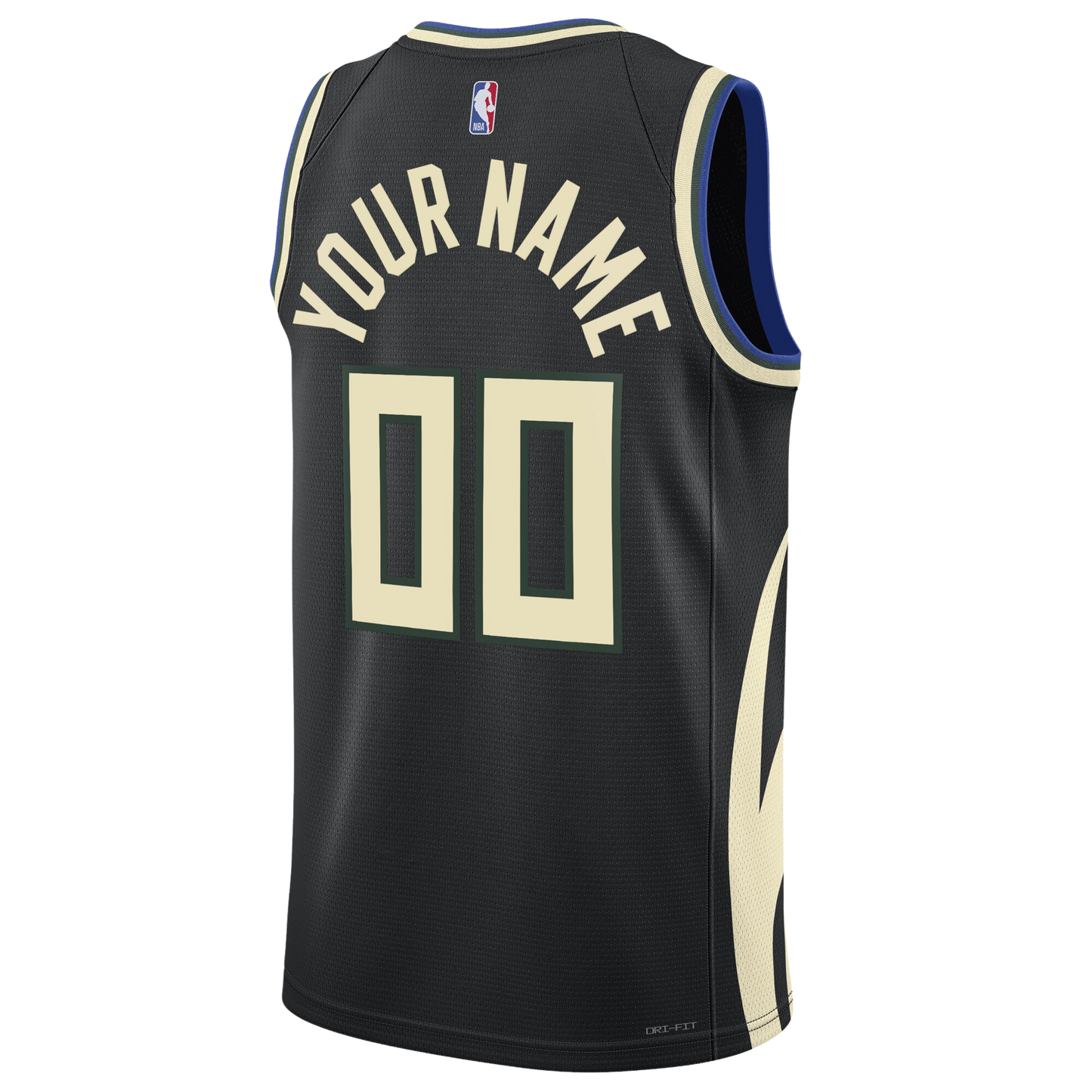 Milwaukee Bucks Black Statement Jersey Custom