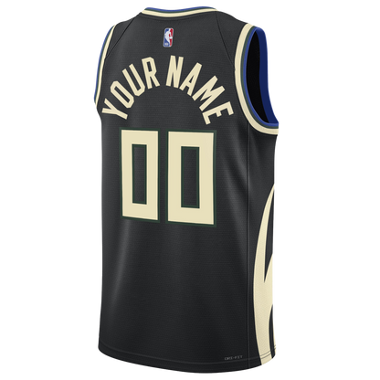 Milwaukee Bucks Black Statement Jersey Custom