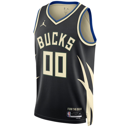 Milwaukee Bucks Black Statement Jersey Custom