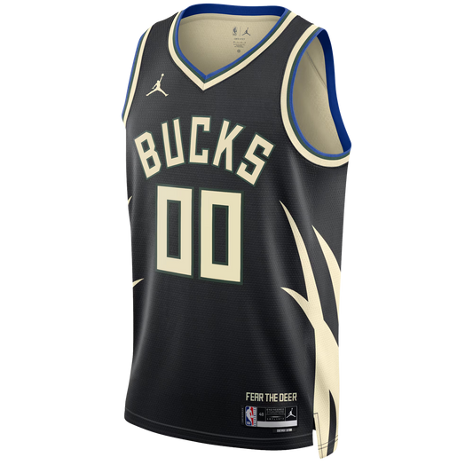 Milwaukee Bucks Black Statement Jersey Custom