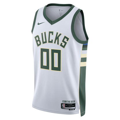 Milwaukee Bucks White Association Jersey Custom