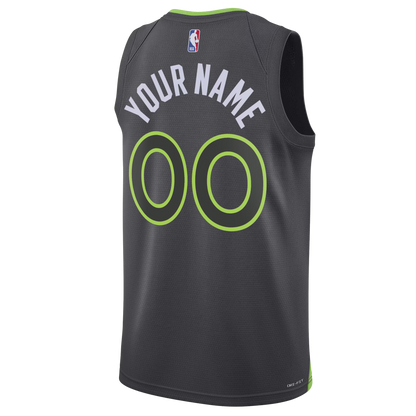 Minnesota Timberwolves Charcoal Statement Jersey Custom