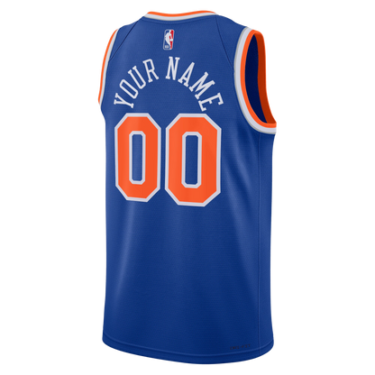New York Knicks Blue Icon Jersey Custom