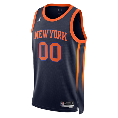 New York Knicks Navy Statement Jersey Custom