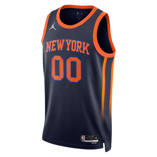 New York Knicks Navy Statement Jersey Custom