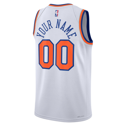 New York Knicks White Association Jersey Custom