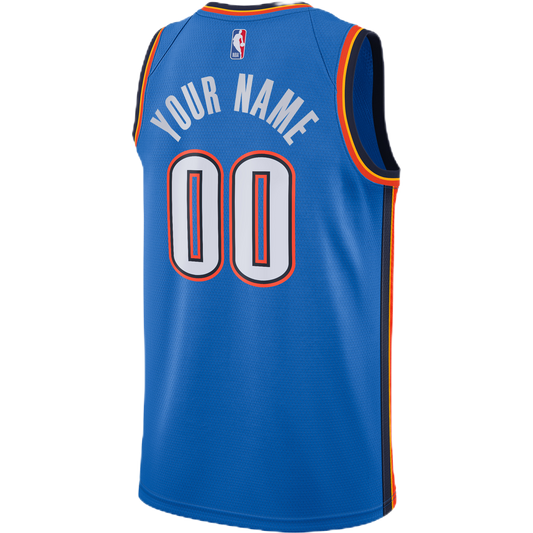Oklahoma City Thunder Personalized Blue Icon Jersey Custom