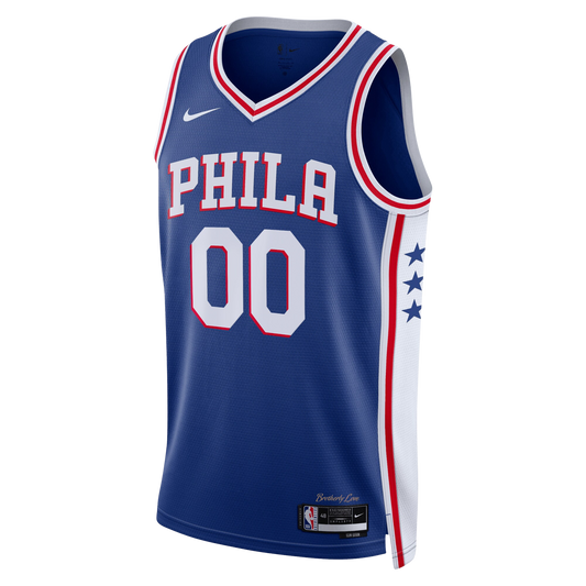 Philadelphia 76ers Blue Icon Jersey Custom