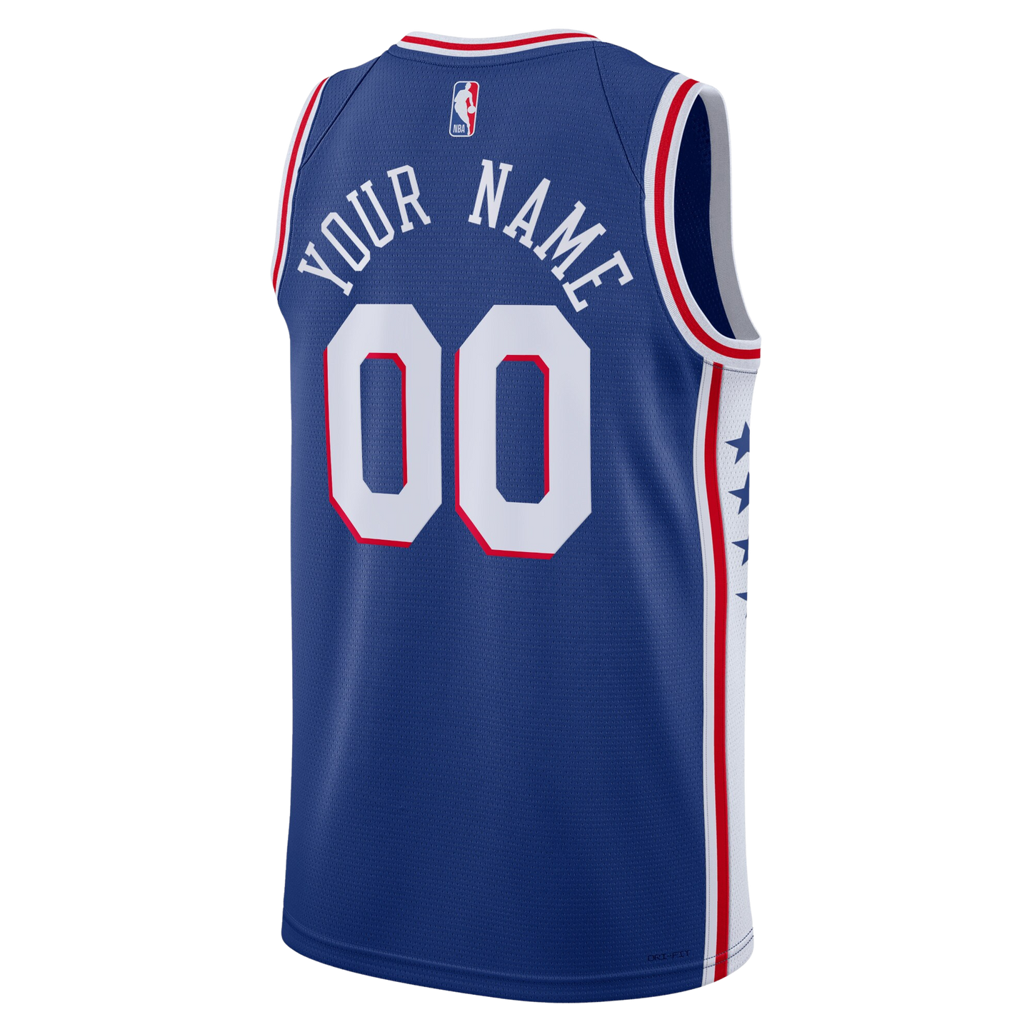 Philadelphia 76ers Blue Icon Jersey Custom