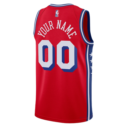 Philadelphia 76ers Red Statement Jersey Custom