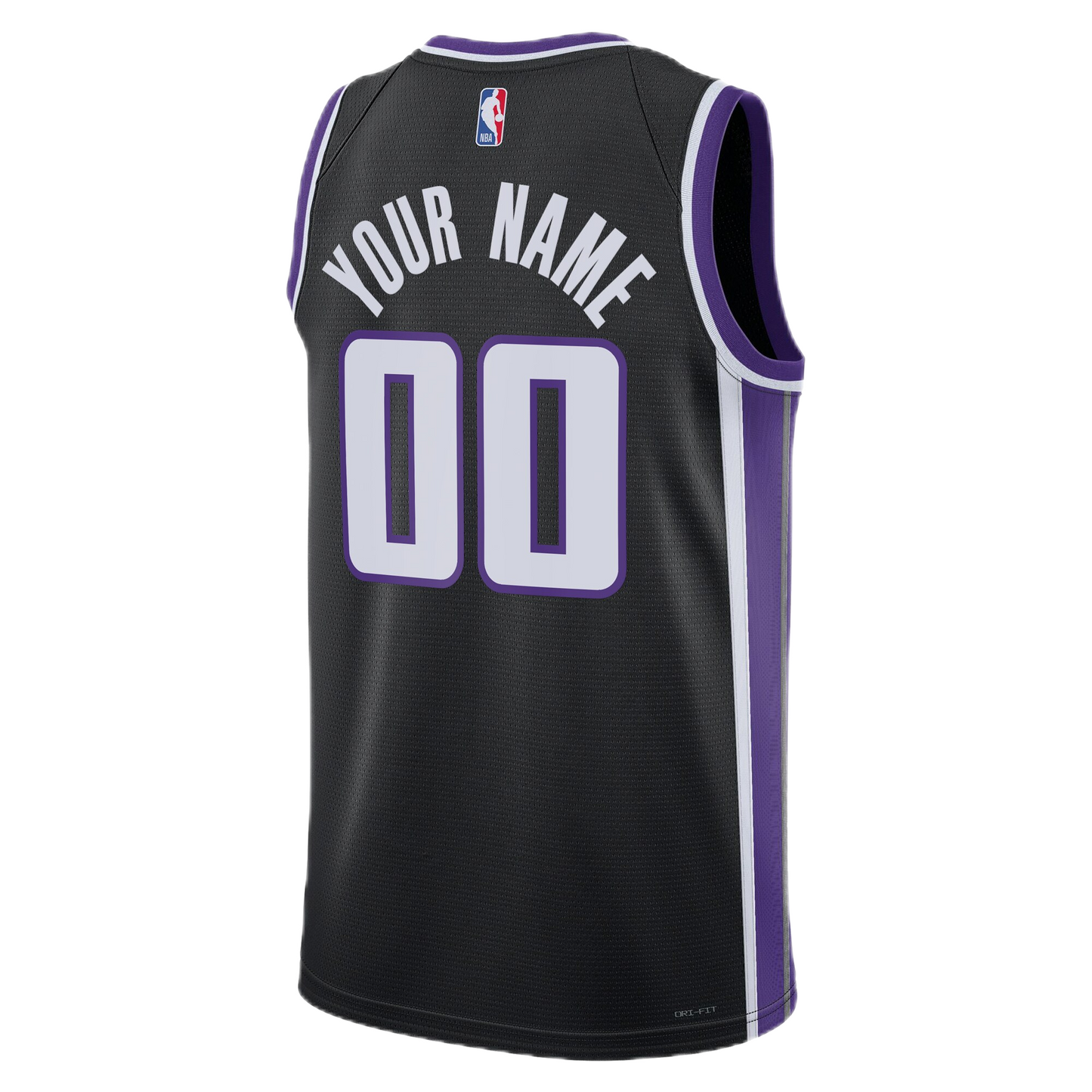 Sacramento Kings Black Icon Jersey Custom