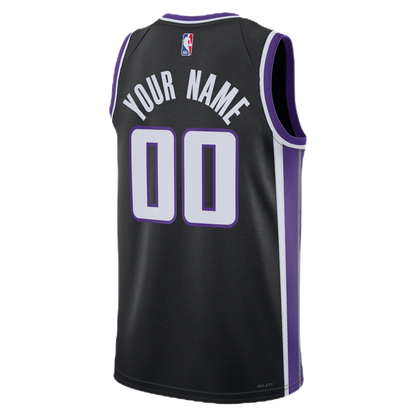 Sacramento Kings Black Icon Jersey Custom