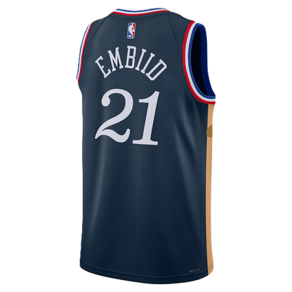 Philadelphia 76ers Navy 2025-2026 City Edition Jersey Joel Embiid #21
