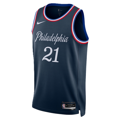 Philadelphia 76ers Navy 2025-2026 City Edition Jersey Joel Embiid #21