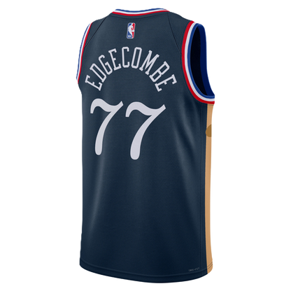 Philadelphia 76ers Navy 2025-2026 City Edition Jersey VJ Edgecombe #77