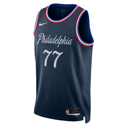 Philadelphia 76ers Navy 2025-2026 City Edition Jersey VJ Edgecombe #77