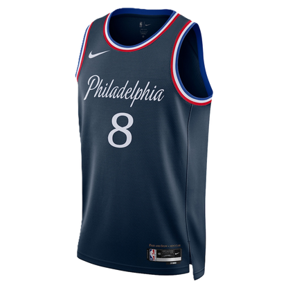 Philadelphia 76ers Navy 2025-2026 City Edition Jersey Paul George #8