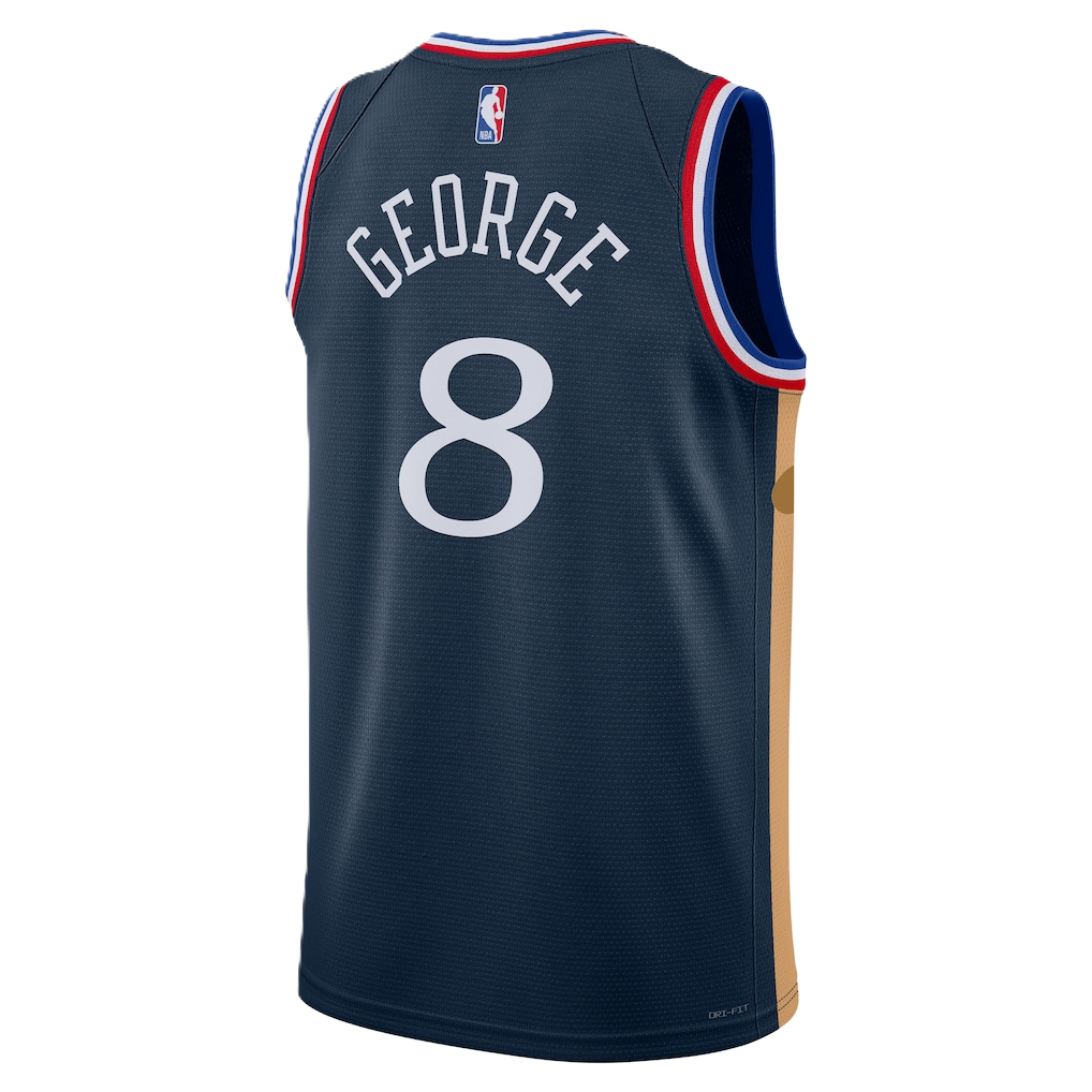 Philadelphia 76ers Navy 2025-2026 City Edition Jersey Paul George #8