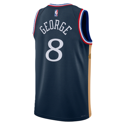 Philadelphia 76ers Navy 2025-2026 City Edition Jersey Paul George #8