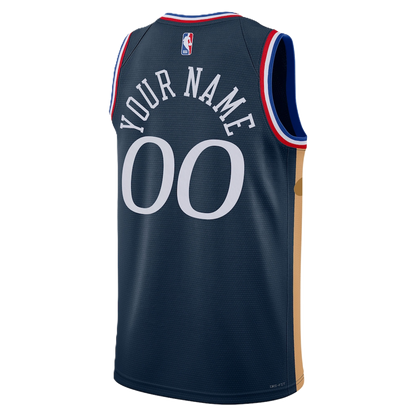 Philadelphia 76ers Navy 2025-2026 City Edition Jersey Custom