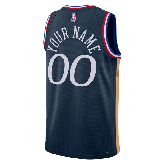 Philadelphia 76ers Navy 2025-2026 City Edition Jersey Custom