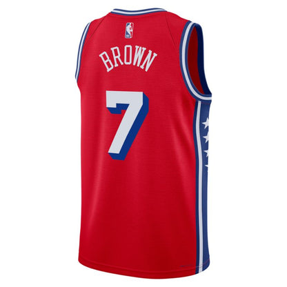 Philadelphia 76ers Red 2026-2027 Statement Edition Jersey Brown #7 back