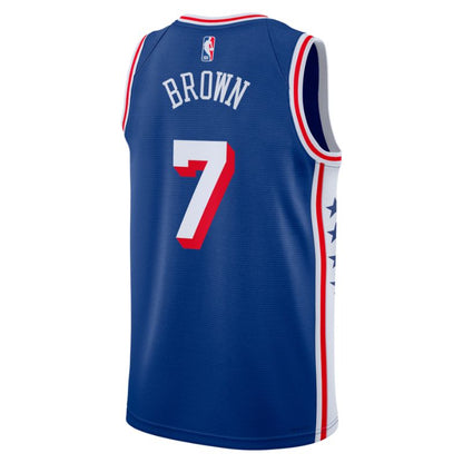 Philadelphia 76ers Royal 2026-2027 Icon Edition Jersey Jaylen Brown #7 back