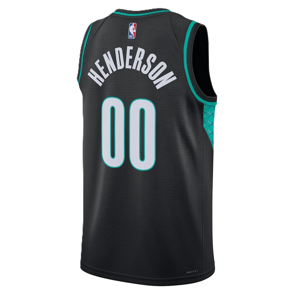 Portland Trail Blazers Black 2025-2026 City Edition Jersey Scoot Henderson #00