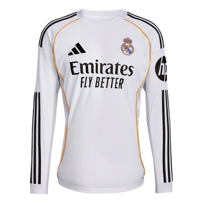 Real Madrid 2025/26 Home Long Sleeve Jersey - White