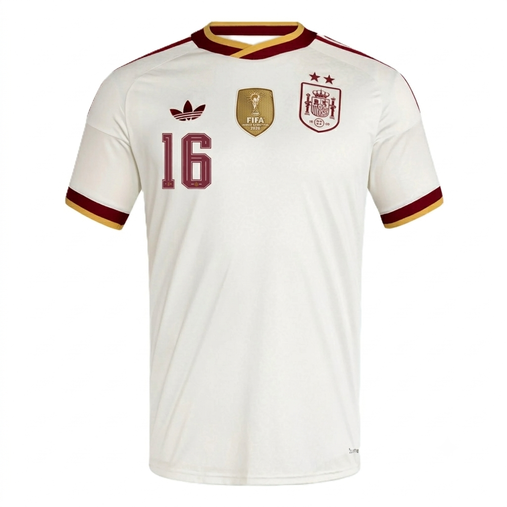 Spain 2026 Away Jersey Rodri #16 - 2 Stars