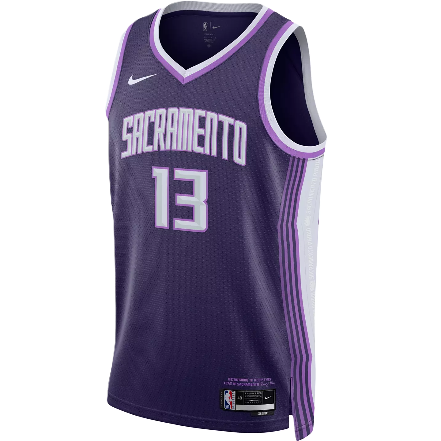 Sacramento Kings Purple 2025-2026 City Edition Jersey Keegan Murray #13