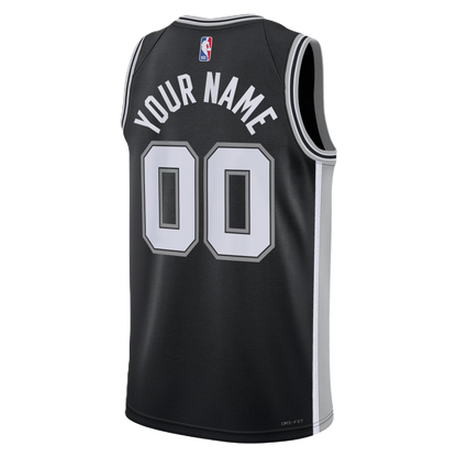 San Antonio Spurs Black Icon Jersey Custom