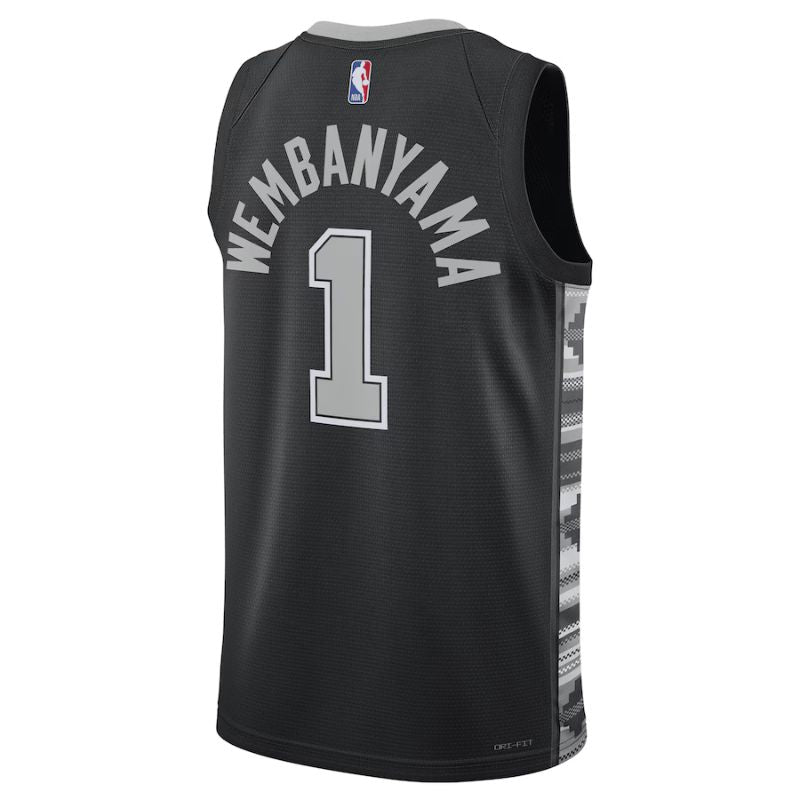 San Antonio Spurs 24/25 Wembanyama Third Jersey back