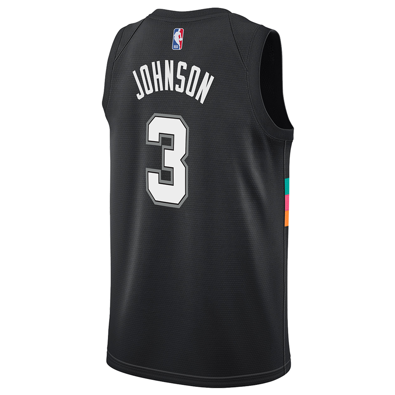 San Antonio Spurs Black 2025-2026 City Edition Jersey Keldon Johnson #3